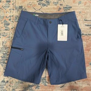 Bluish gray Stio shorts. Missed the return window.